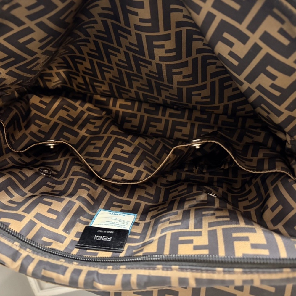 Fendi FF Logo Changing Diaper Bag Brown Monogram 7VB013 AFV5 - Picture 11 of 14